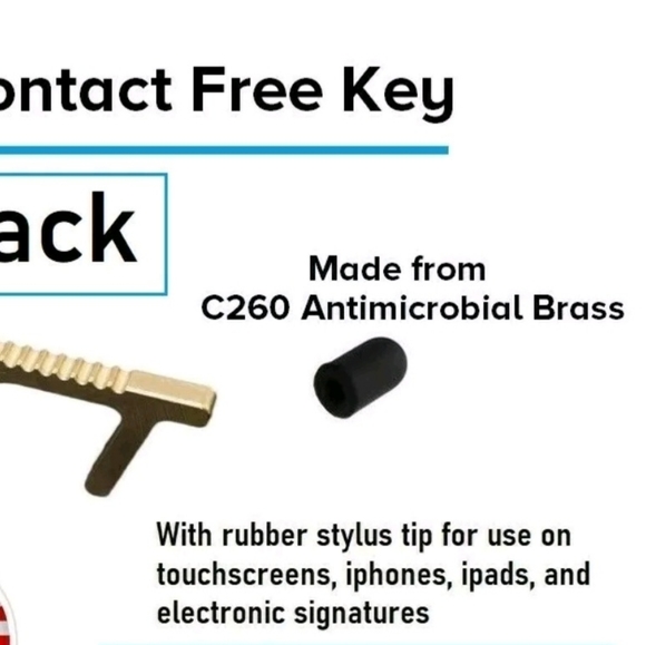 New 3 Pack Mobi Lock Brass Door Opener Key Chain Tool. - Picture 10 of 12